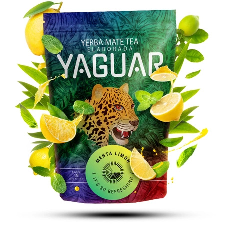 SET de principiantes para dos - Yerba Mate Yaguar Naranja 500g + Yaguar Menta Limon 500g