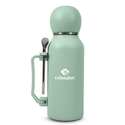 YerbaGo – Termo con calabaza y bombilla 1,3 L – pistacho