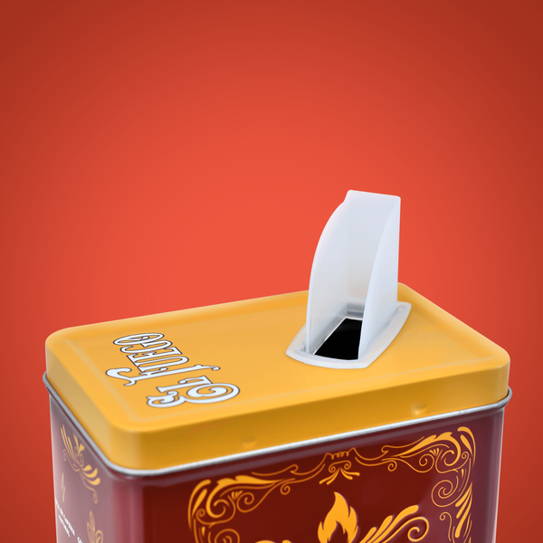 Yerbera – Lata metálica + El Fuego Elaborada 0,5 kg