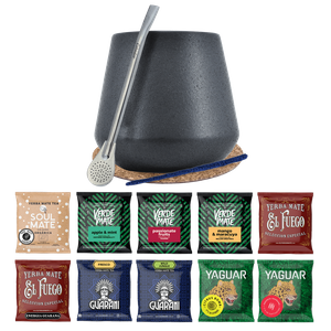 Yerba Mate Set 10x50g Calabaza Bombilla 500g