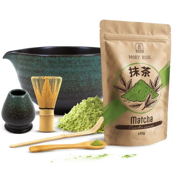Juego para preparar té matcha: matcha 100g + accesorios