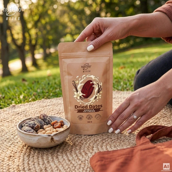 Nustino Bites – Dátiles Secos – Vanilla Ice Cream 100 g