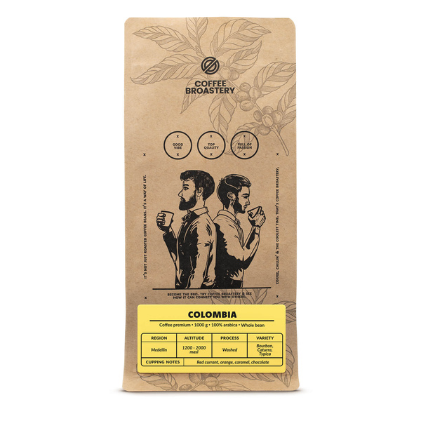 Bro Coffee Roastery - Café arábica en grano Colombia Medellin Premium 1 kg