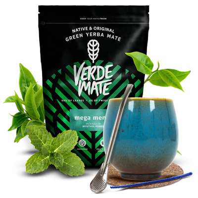 Set de Yerba Mate Verde Mate 500g 0,5kg Calabaza + Bombilla