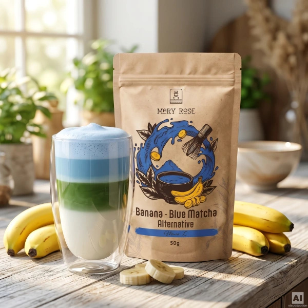 Mary Rose – Blue Matcha Alternative – Banana (en polvo) 50 g