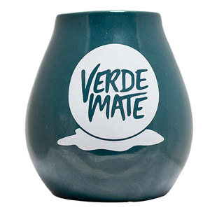Mate / Taza de cerámica 350 ml – con logo de Verde Mate Green – edición invierno