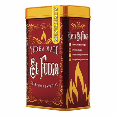 Yerbera – lata con  El Fuego Menta Limon 0,5 kg