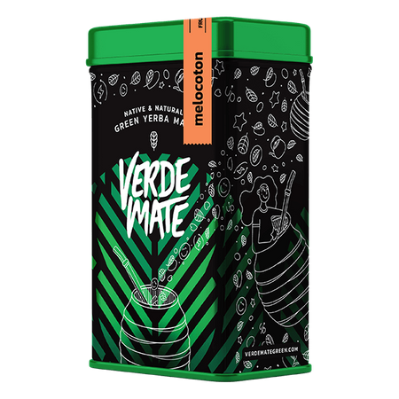 Yerbera – Lata metálica + Verde Mate Green Melocoton 0,5 kg