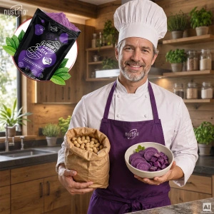 Nustino – Mantequilla de cacahuete en polvo – Ube (sin azúcar añadido) 400 g