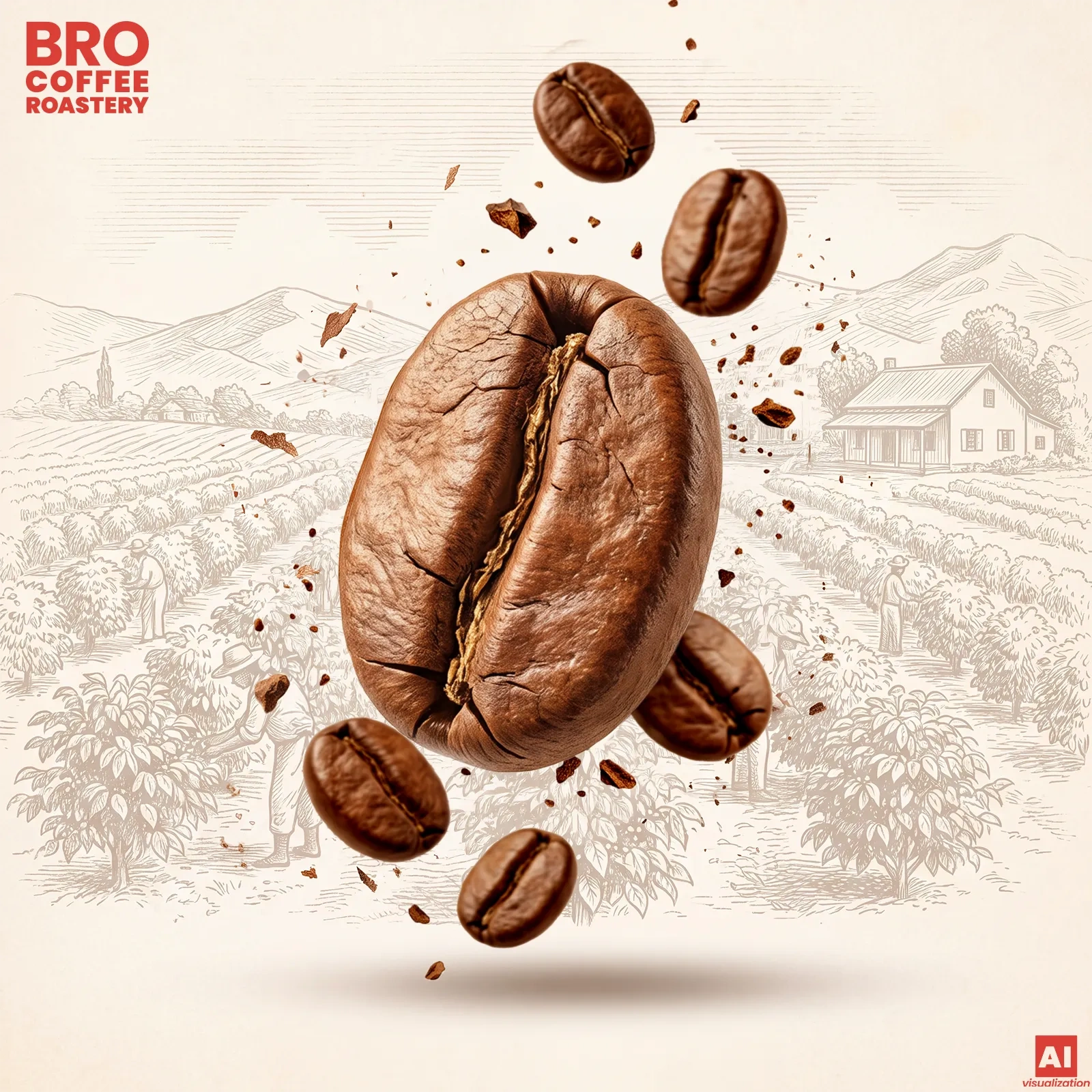 Granos de arábica y robusta - Bro Coffee Roastery Crema Tango