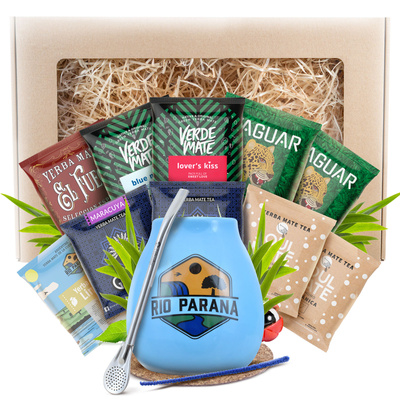 Set de regalo de Yerba Mate 10x50g 500g Calabaza + Bombilla