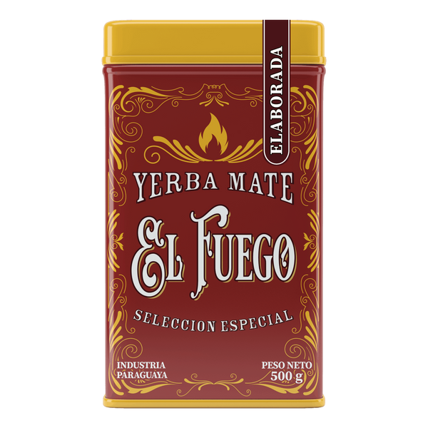 Yerbera – lata con El Fuego Elaborada 0,5 kg 