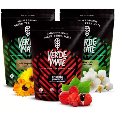 Verde Mate Green Energia juego yerba mate 3x500 1,5kg