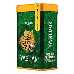 Yerbera – Lata con Yerba Mate Yaguar Mango Tango 0,5 kg 
