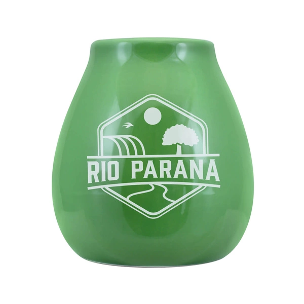 Calabaza de cerámica con el logotipo de Rio Parana (verde) 330 ml