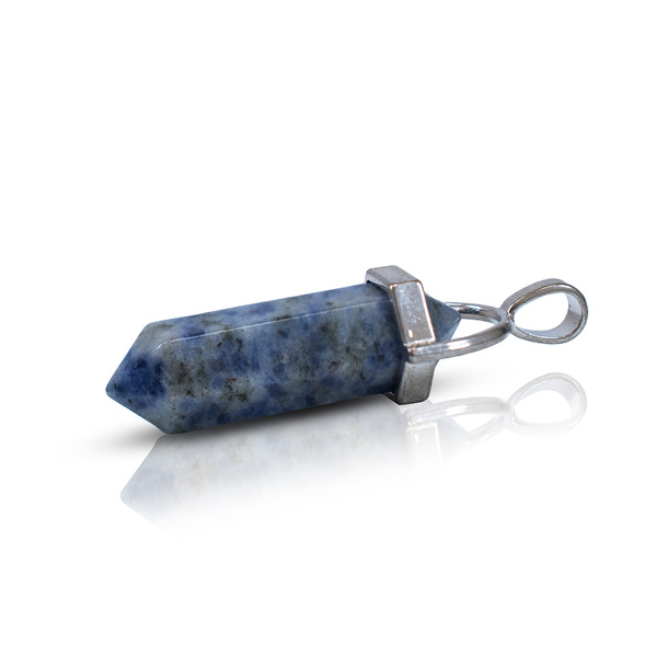 Colgante con Blue Spot Stone en bolsa + cadena