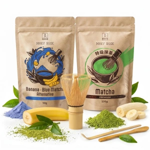 Set para Matcha Latte colorido: Matcha + Blue Matcha + accesorios