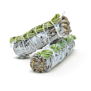 Salvia Blanca con Hierba Dulce Trenza – Incienso 20-30 g (manojo)