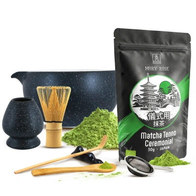 Set ceremonial para preparar té matcha: matcha BIO japonesa 30g + accesorios