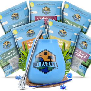 Yerba Mate Rio Parana 7x50g set de muestras + accesorios