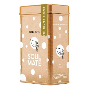 Yerbera – Lata metálica + Soul Mate Orgánica Siempre 0,5 kg