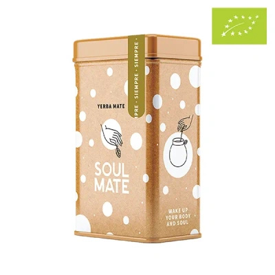 Yerbera – Lata metálica + Soul Mate Orgánica Siempre 0,5 kg