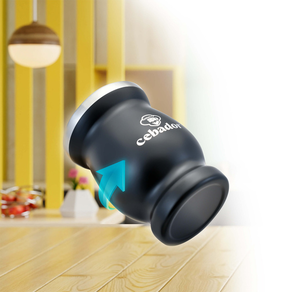 TermoMate Cebador – vaso térmico para yerba mate – 190 ml (negro)