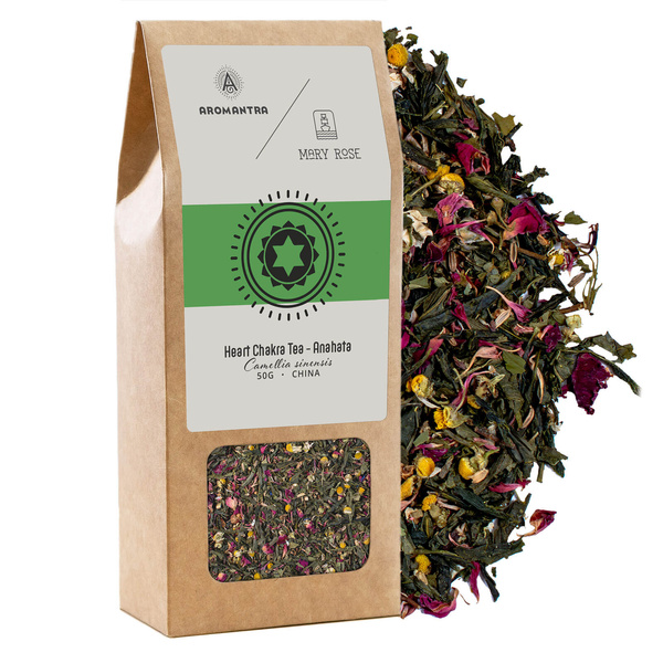 Set de regalo para Chakra del Corazón (Anahata): té de chakra + incienso + cuarzo rosa