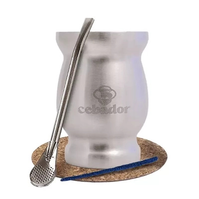 Set de Accesorios para Yerba Mate: taza térmica TermoMate + bombilla