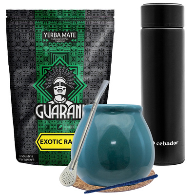 Set Yerba Mate Guarani Exotic 500g + Termo