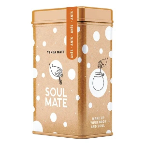 Yerbera – Lata metálica + Soul Mate Orgánica Anís 0,5 kg