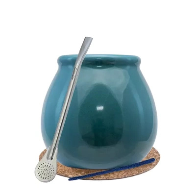 Kit de iniciación a la yerba mate CALABAZA GRANDE bombilla