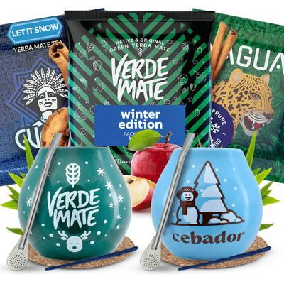 Yerba Mate set de regalo para pareja calabaza + bombilla