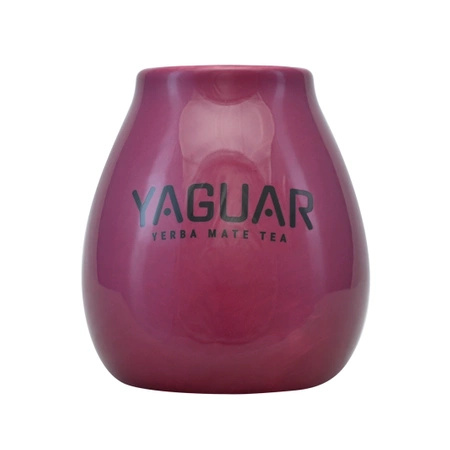 Calabaza de cerámica con logotipo Yaguar (púrpura) 350 ml