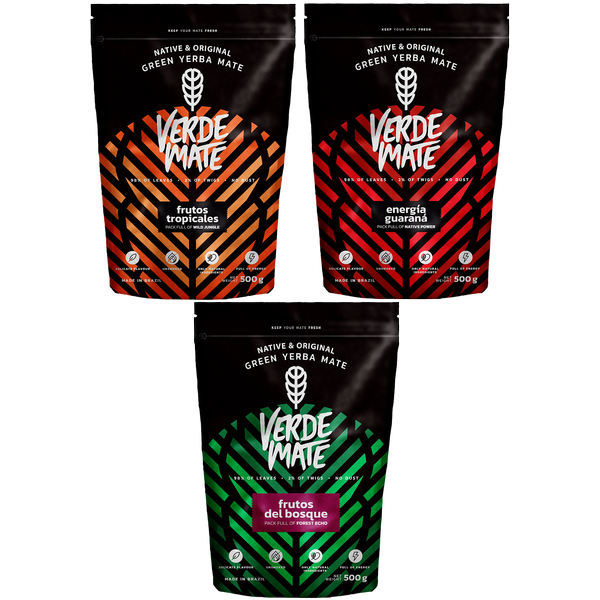Yerba Verde Mate Green SET varios sabores 3x500g