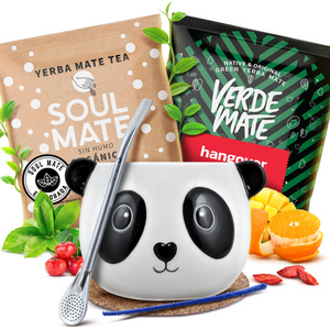 Juego de Yerba Mate 2x50g Calabaza + Bombilla