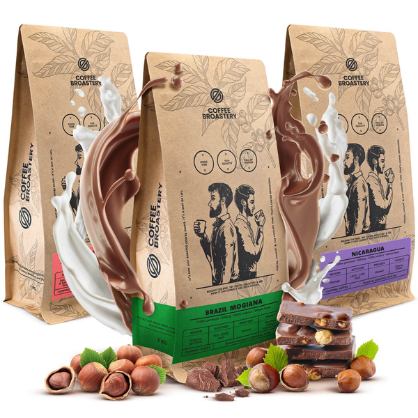 Set de café Bro Coffee Roastery Costa Rica San Rafael + Nicaragua Colibrí Azul + Brazil Samba 3x1kg (3kg)