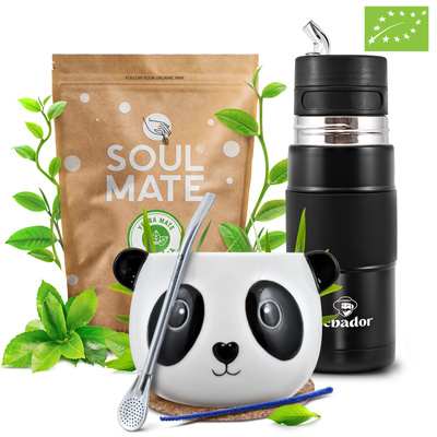 Set de Yerba Mate Soul Mate Elaborada 500g 0,5kg Yerbomos + Calabaza + Bombilla