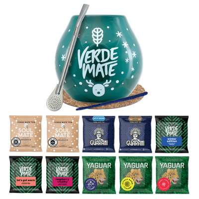 Yerba Mate Set 10x50g Calabaza De Invierno Bombilla