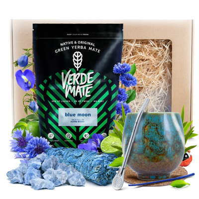 Set de Regalo Esotérico: Yerba Mate + Salvia Blanca + Calcita Azul