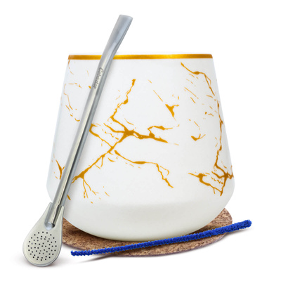 Set de accesorios para yerba mate: Calabaza + Bombilla