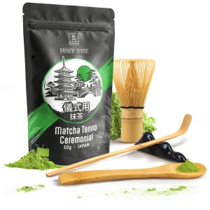 Set ceremonial para preparar té matcha: matcha BIO japonesa 30g + accesorios
