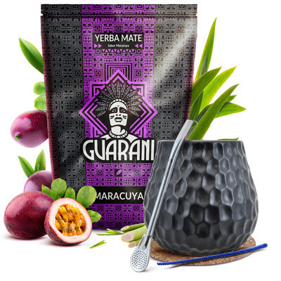 Yerba Mate set de inicio Guarani Maracuya 500g