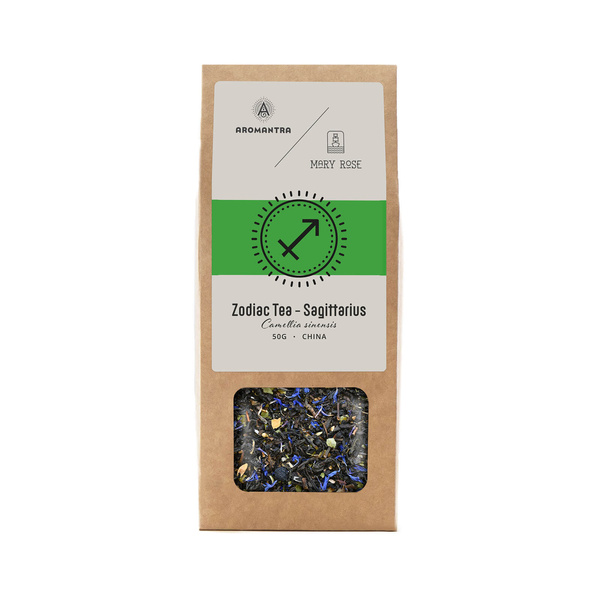 Set para Sagitario: té del zodíaco + piedra mágica