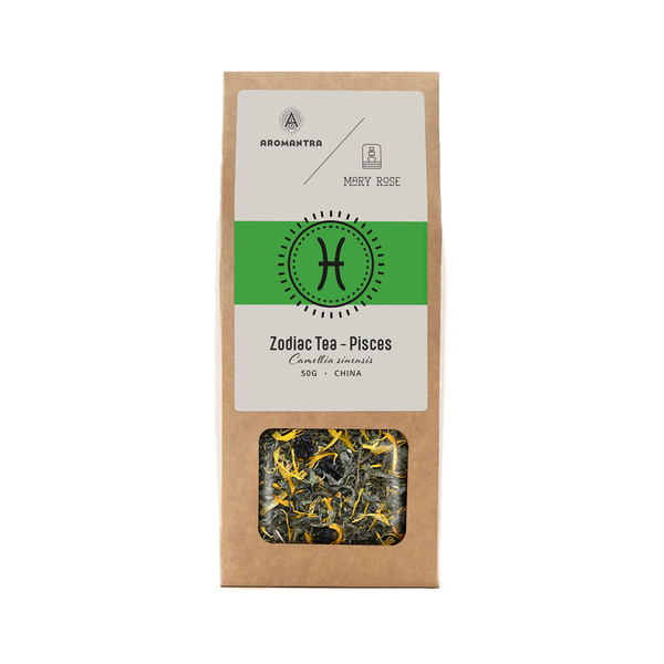 Set para Piscis: té del zodíaco + piedra mágica