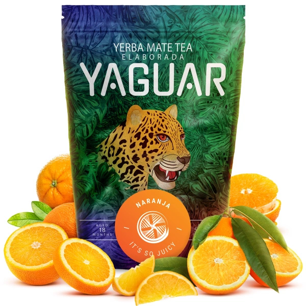 SET de principiantes para dos - Yerba Mate Yaguar Naranja 500g + Yaguar Menta Limon 500g