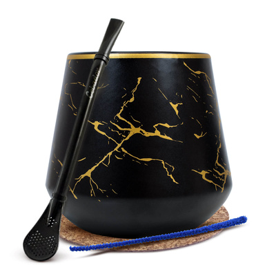 Set de accesorios para yerba mate: Calabaza + Bombilla