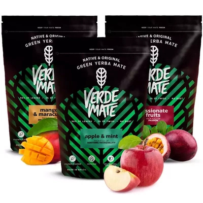 Verde Mate Green juego yerba mate afrutado 3x500 1,5kg