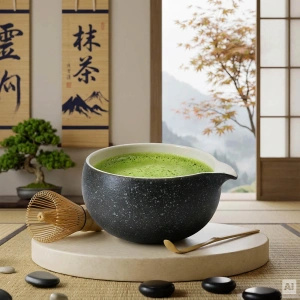 Set de regalo: matcha ceremonial japonés + matchawan + accesorios de bambú