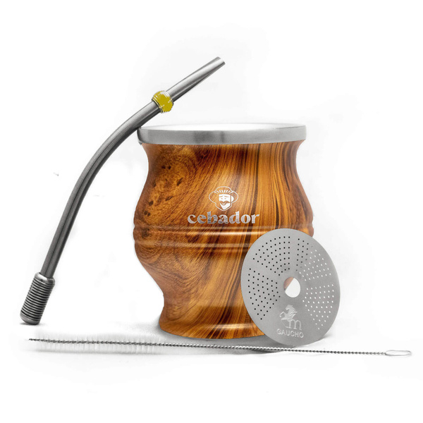 Juego de Yerba Verde Mate Mas IQ 0,5kg + TermoColador